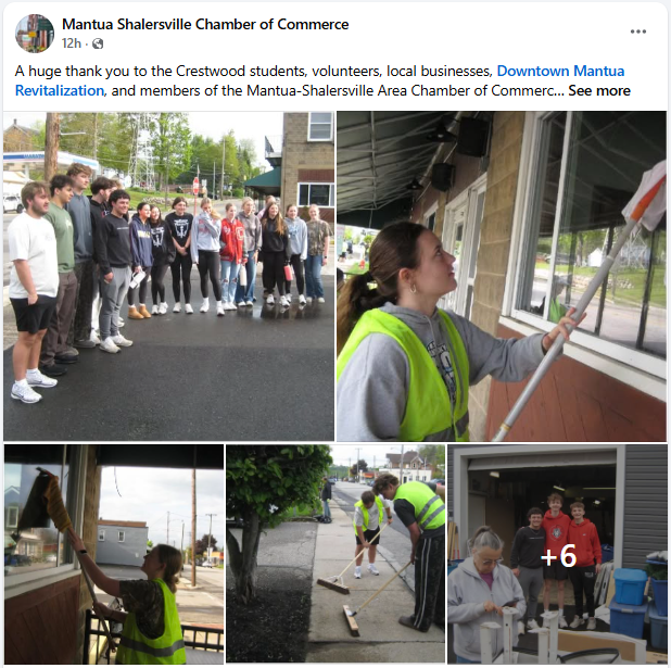Crestwood students cleanup day post